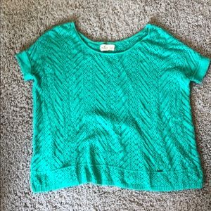 Green/sea foam top